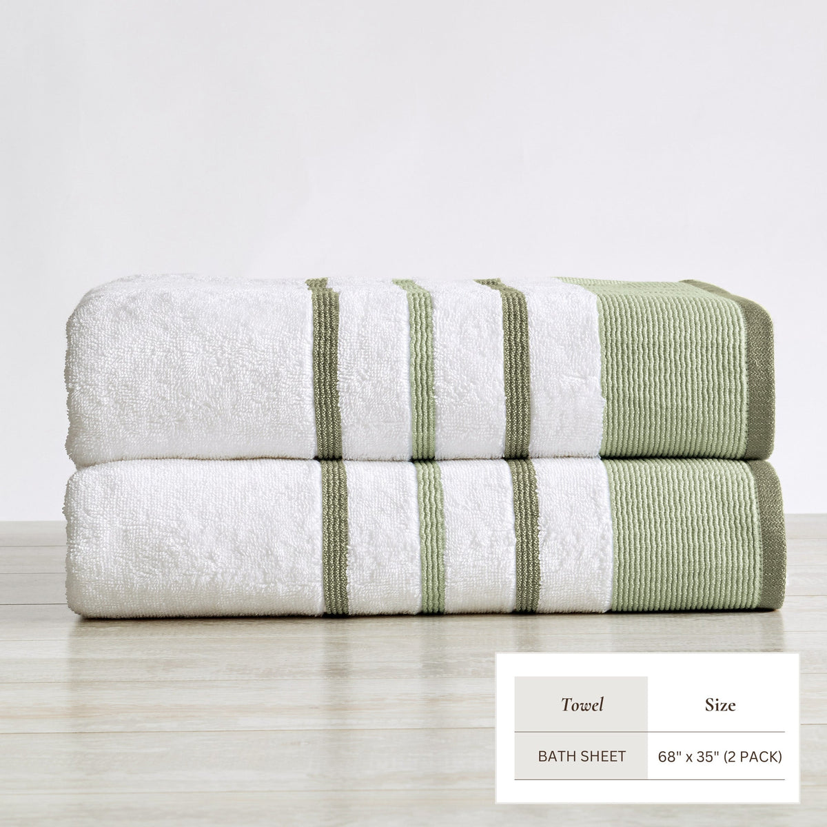 Decorative Cotton Stripe Bath Towel Set – Noelle Collection – view 67