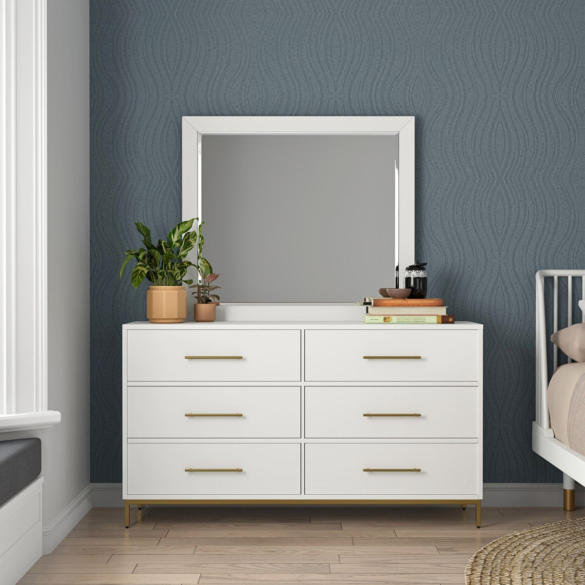 Madelyn Bedroom Dresser and Mirror for Elegant Storage