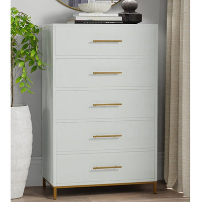 Mahogany Five-Drawer Chest for Modern Bedrooms