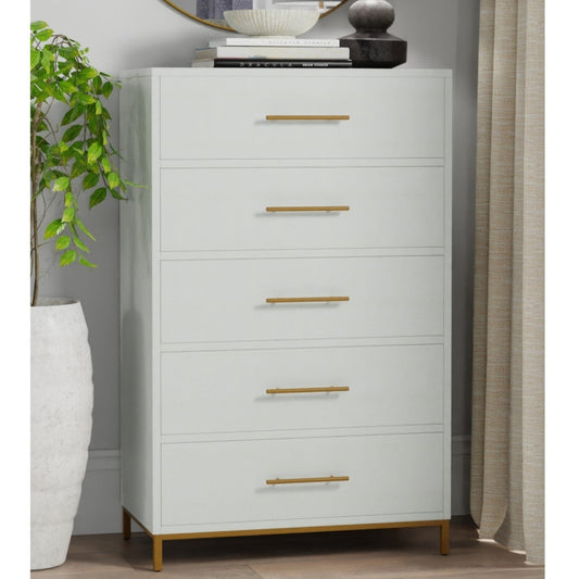 Mahogany Five-Drawer Chest for Modern Bedrooms
