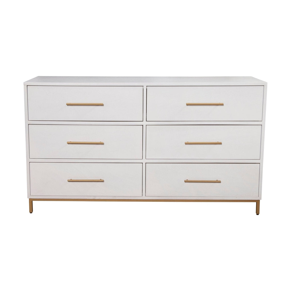 Madelyn 6-Drawer Dresser in White, Sustainably Sourced Mahogany – view 2