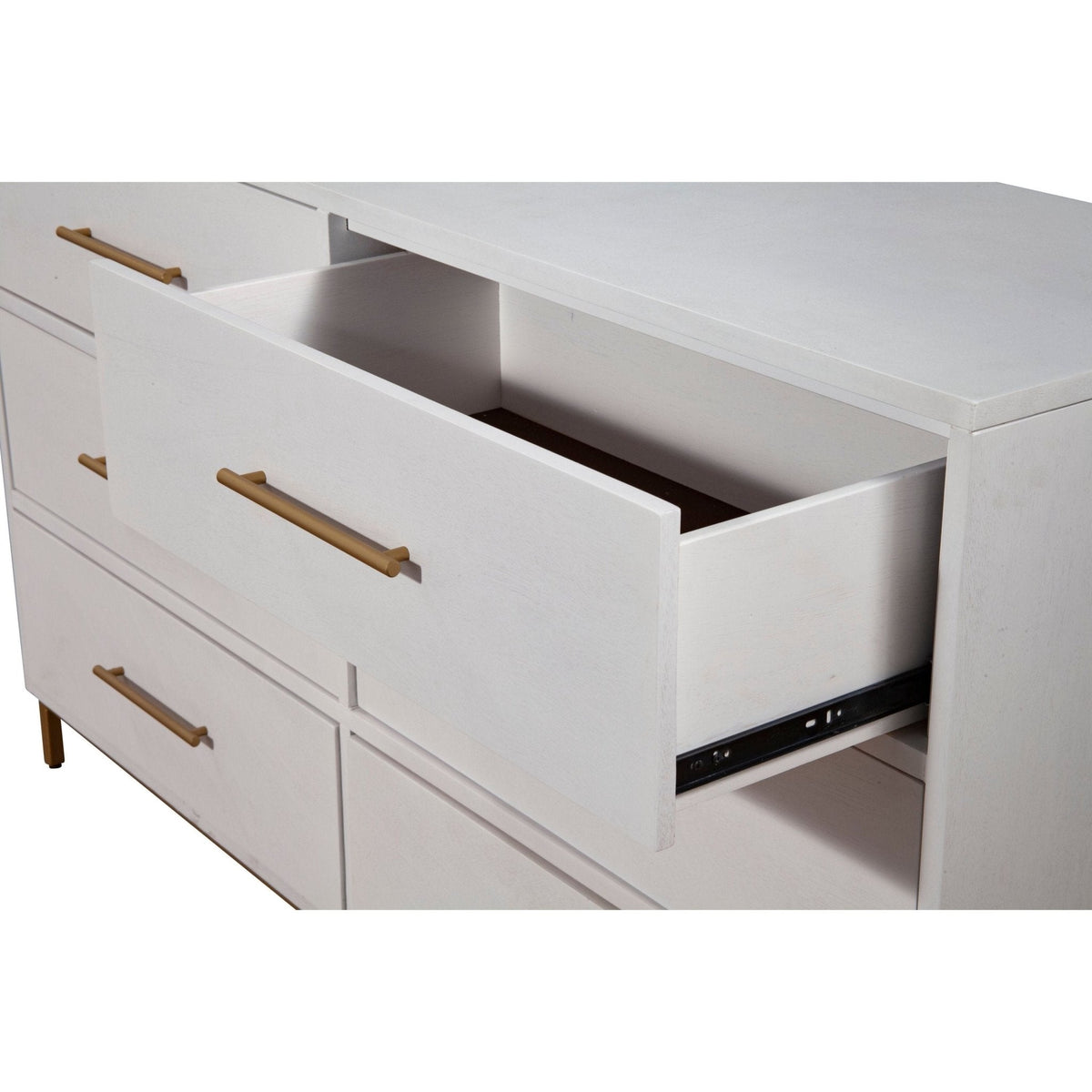 Madelyn 6-Drawer Dresser in White, Sustainably Sourced Mahogany – view 4