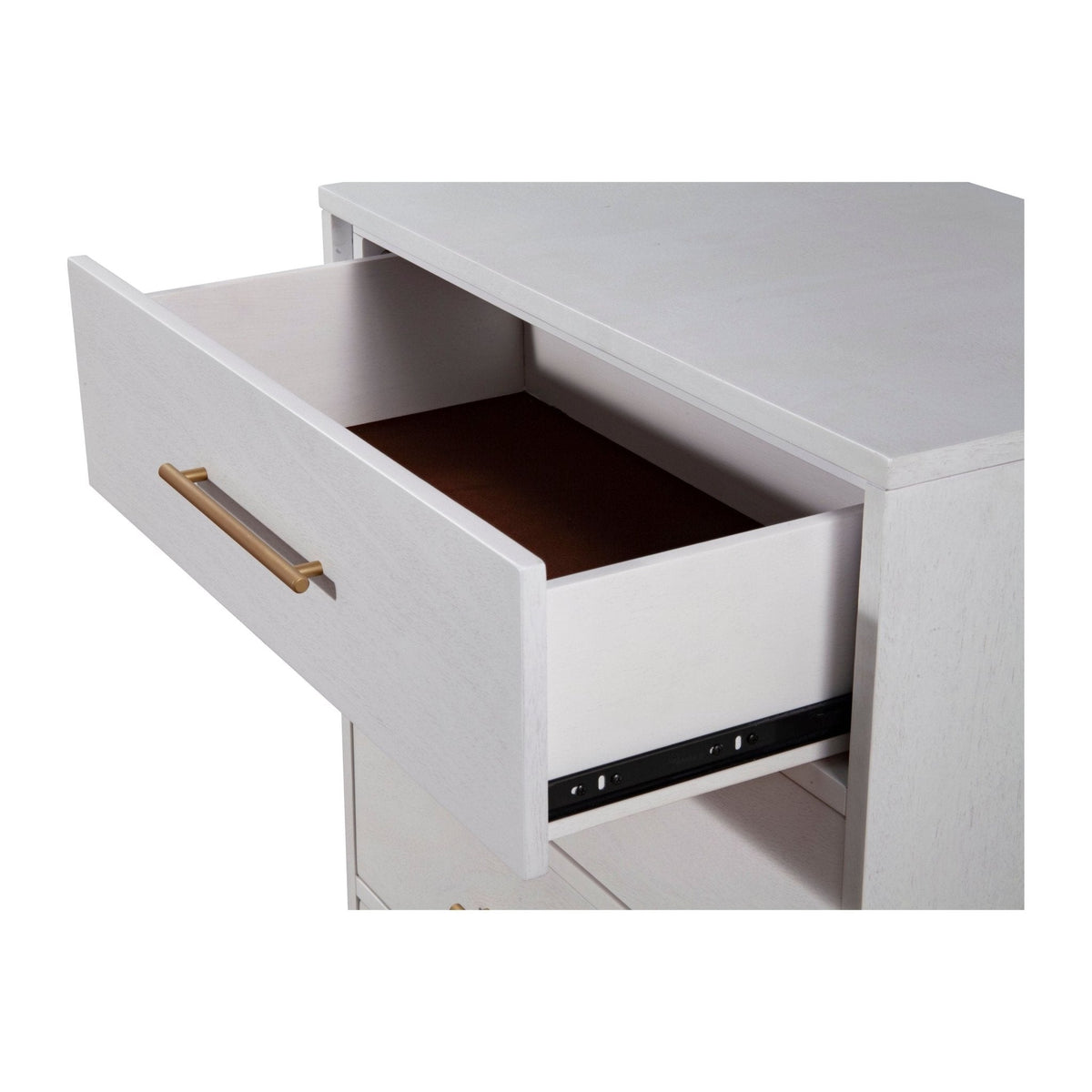 Madelyn 3-Drawer Small Chest in White, Sustainably Sourced Mahogany – view 4