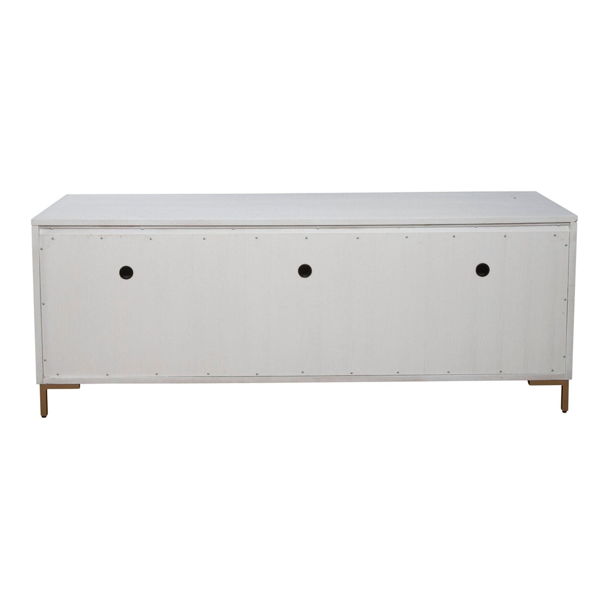 Madelyn 64 Inch White Mahogany TV Console for TVs up to 70 Inches – view 6