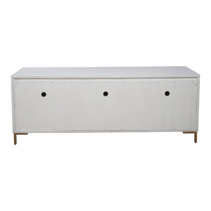 Madelyn 64 Inch White Mahogany TV Console for TVs up to 70 Inches – view 6