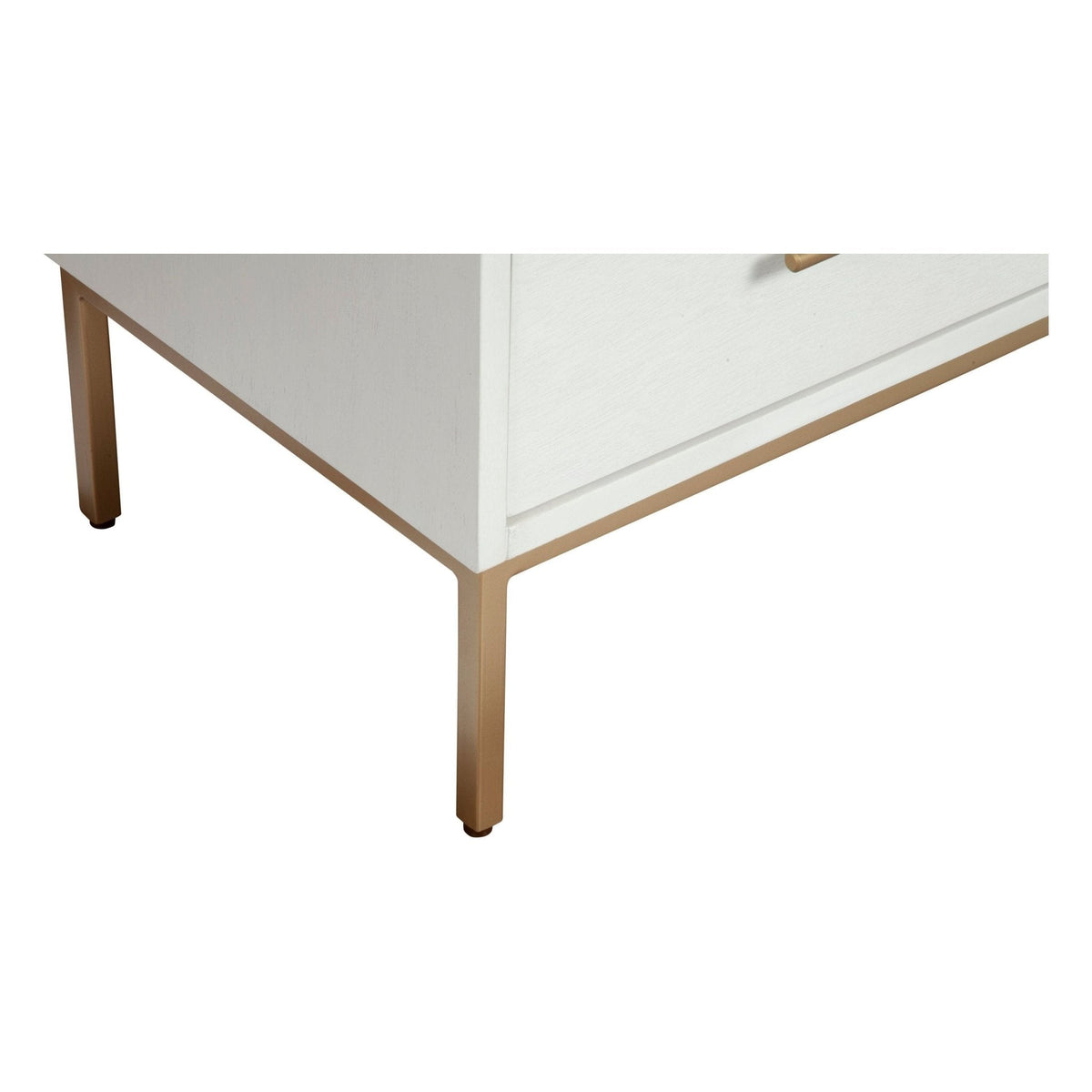Madelyn 2-Drawer Nightstand in White, Sustainably Sourced Mahogany – view 8