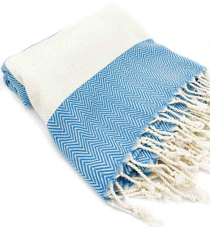 Herringbone Turkish Cotton Towel, Oversized 38 x 72 Inch Bath and Beach – view 18