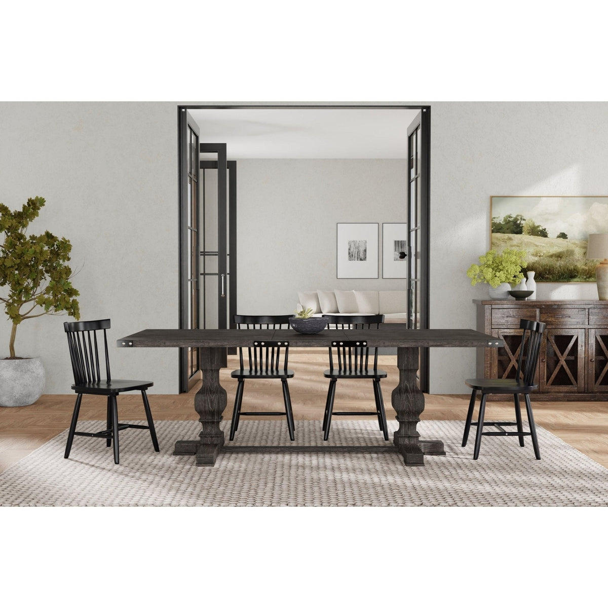 Charcoal Manchester Dining Table for Elegant Gatherings