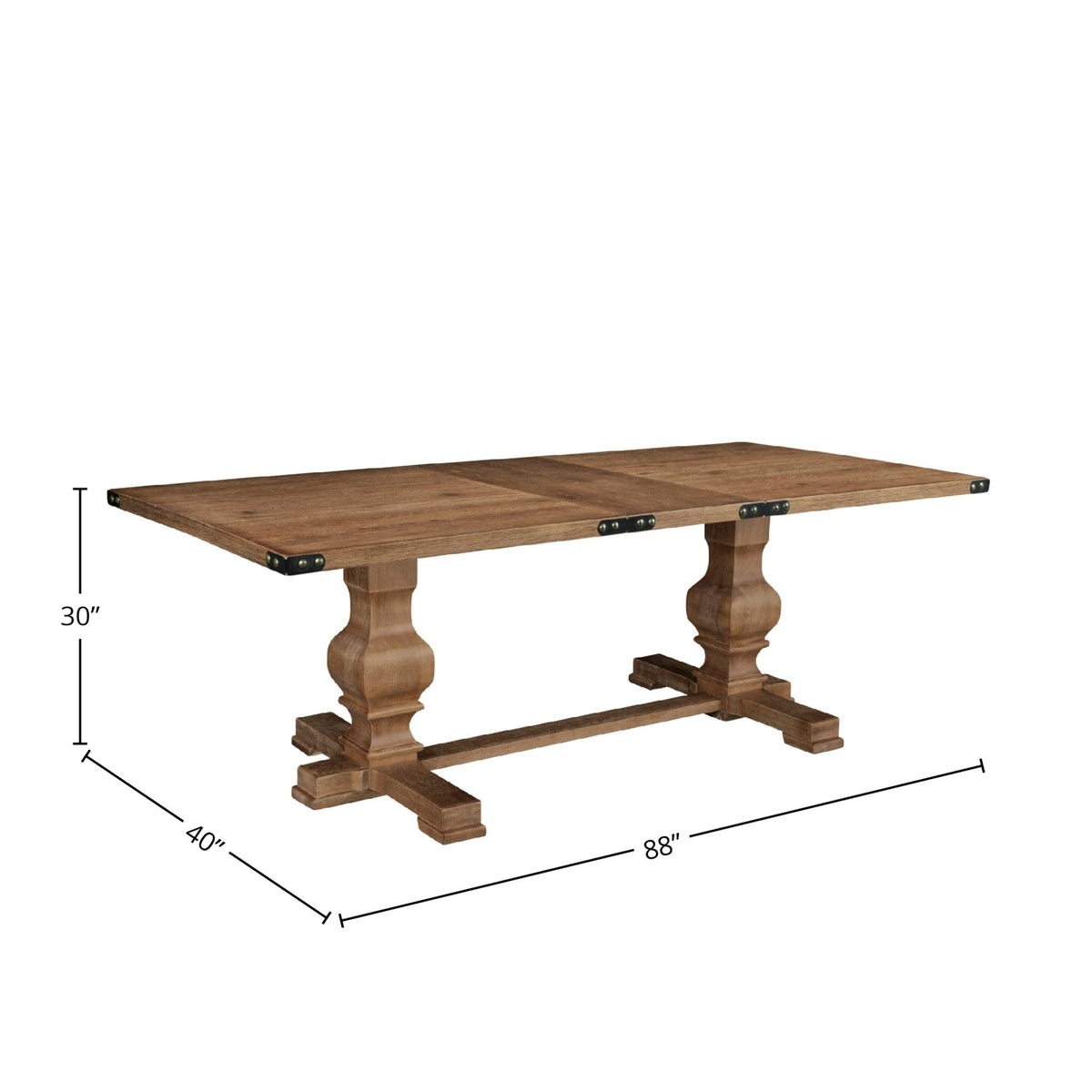 Manchester Updated Traditional Dining Table, Natural Finish – view 6