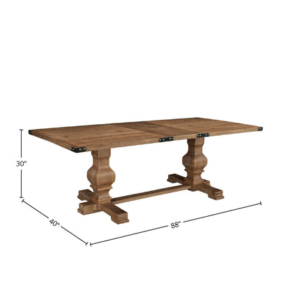 Manchester Updated Traditional Dining Table, Natural Finish – view 6