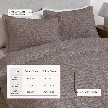 Cotton Honeycomb Waffle Weave Duvet Cover Set – Mattea Collection – view 27