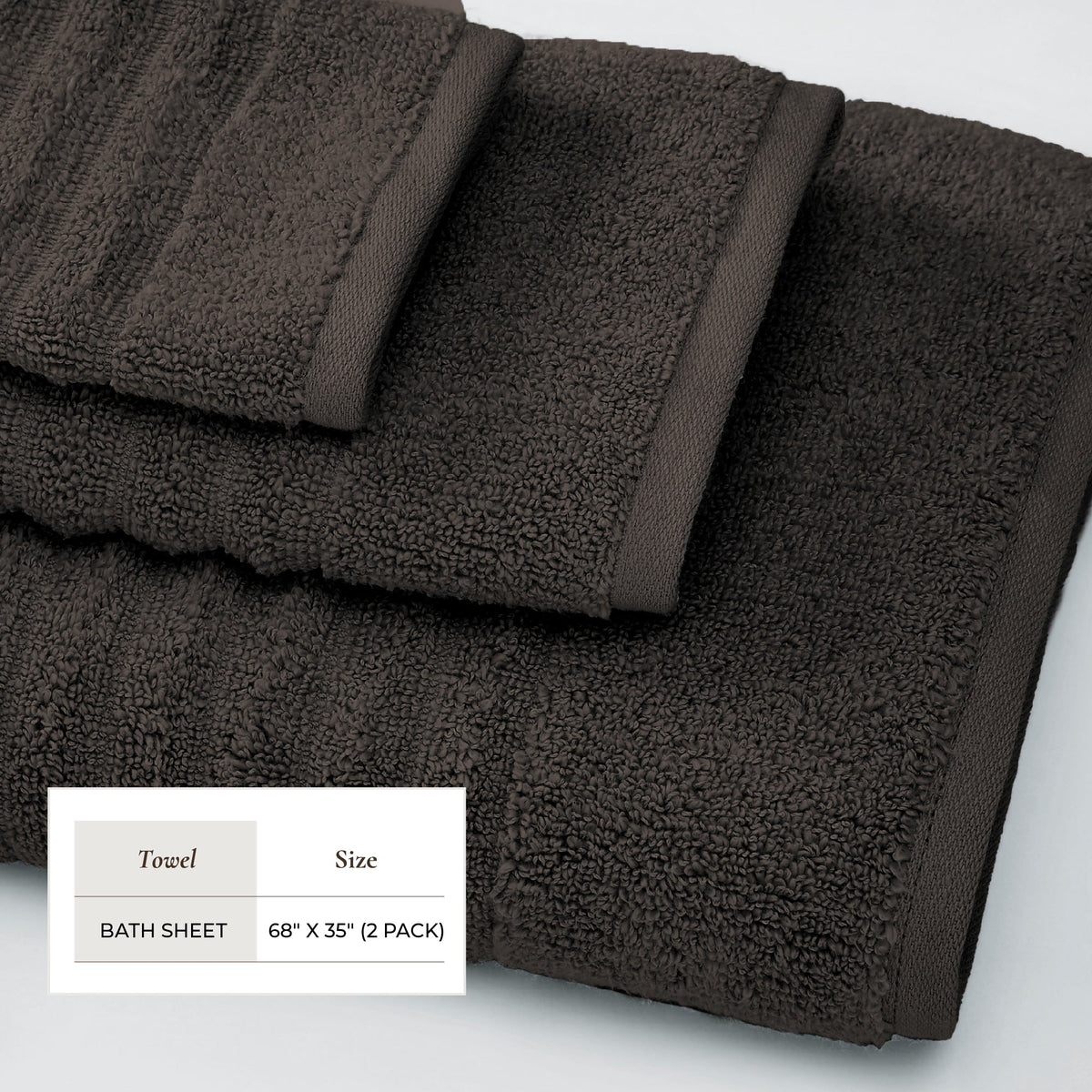 Karina Collection Luxury Combed Cotton Ribbed Bath Towel Set – view 214
