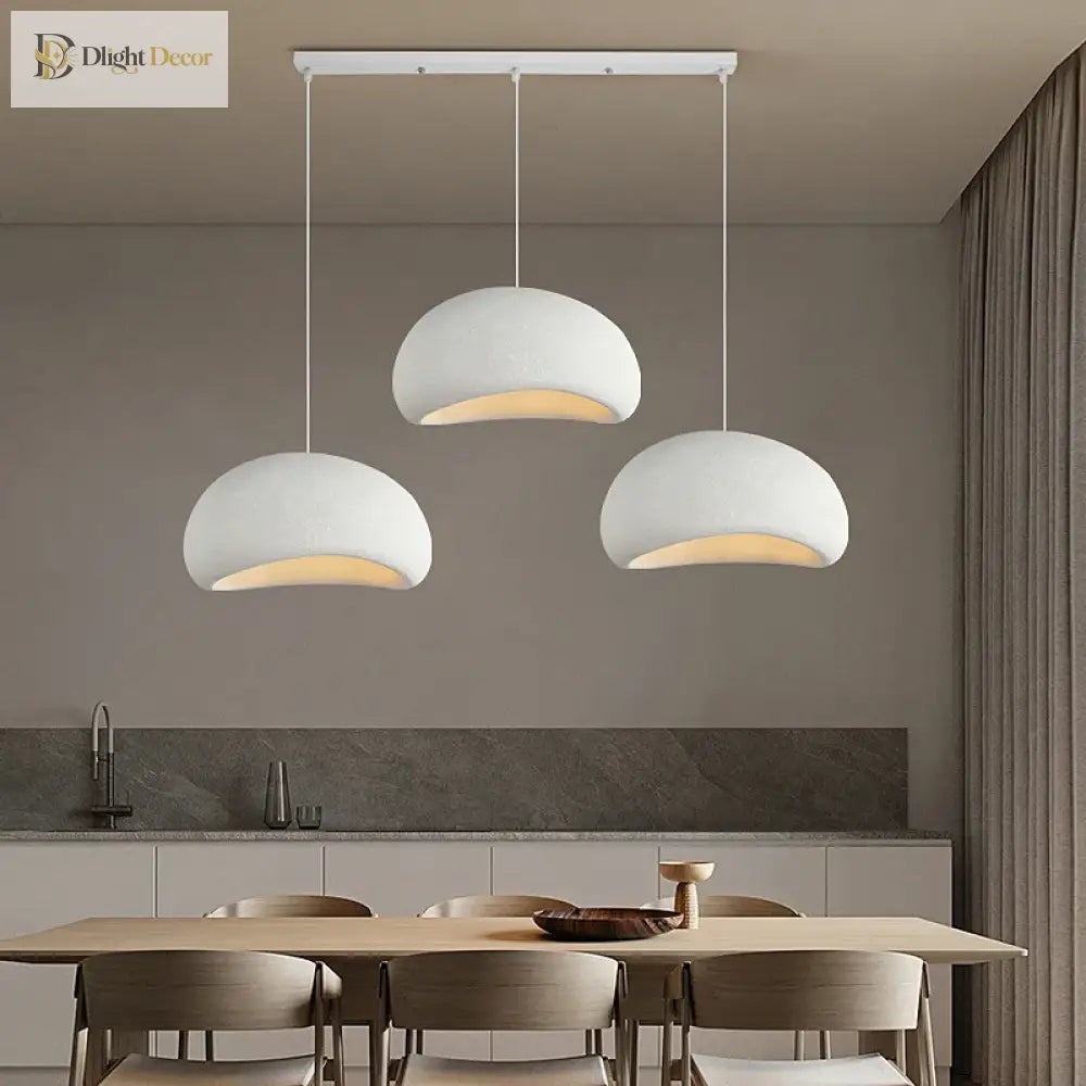 Meera Nordic Wabi-Sabi 3-Light LED Pendant for Dining Room – view 4