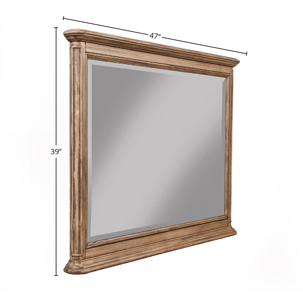 Melbourne Carved Wood Dresser Mirror in French Truffle Finish – view 4