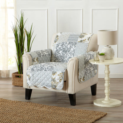 Reversible Patchwork Furniture Protector – Langdon Collection Sofa Cover – view 25