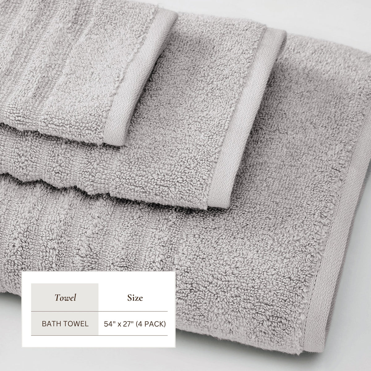 Karina Collection Luxury Combed Cotton Ribbed Bath Towel Set – view 106
