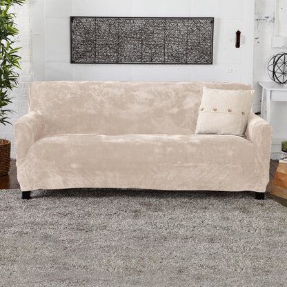 Velvet Stretch Slipcover – Gale Collection Form-Fit Sofa Cover – view 180