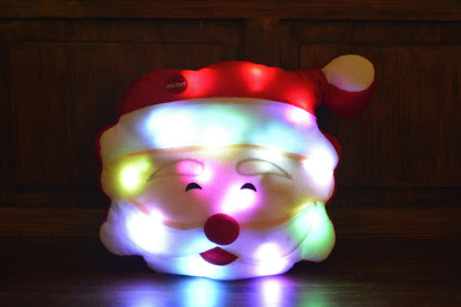 Santa Claus Microbead LED Light-Up Christmas Pillow, 12x12 Inch – view 10
