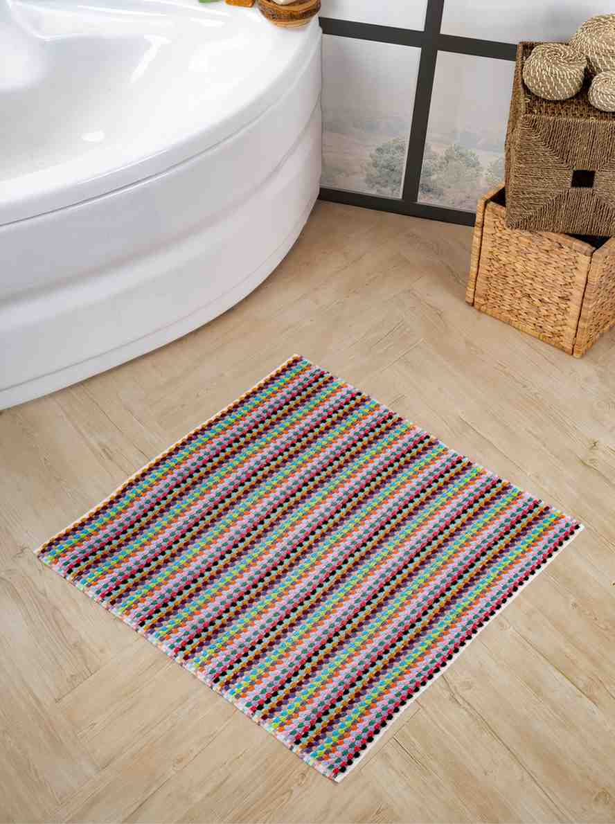 Pom Pom Turkish Cotton Jacquard Bath Mat, 600 GSM – view 2