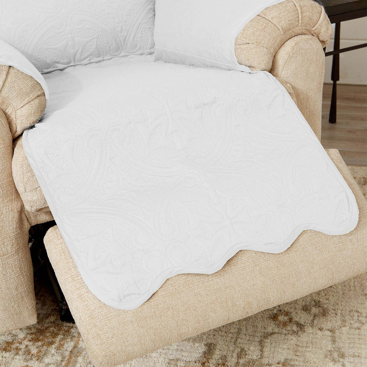Medallion Stitch Furniture Protector – Elenor Collection Sofa Cover – view 12