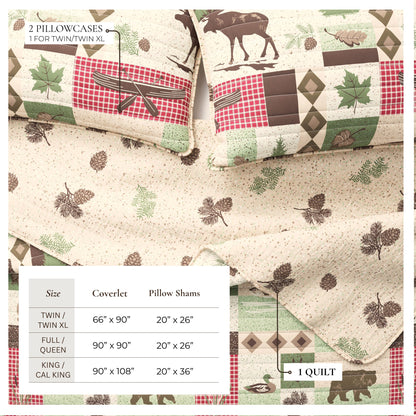 Wilder Collection Rustic Lodge Patchwork Quilt Set – view 3