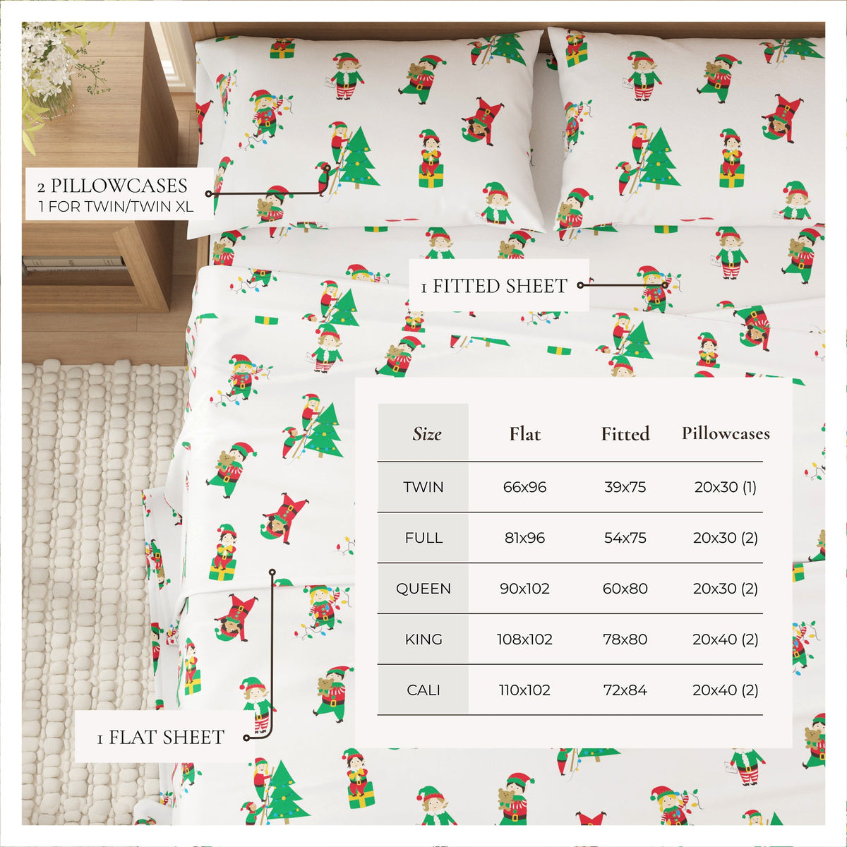 Turkish Cotton Christmas Flannel Sheets – Whittaker Holiday Prints – view 32