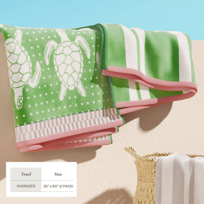 Maui Collection Cotton Velour Beach Towels, 30 x 60 Inch 2 or 4 Pack – view 5