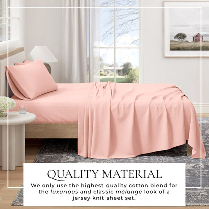 Heathered Jersey Knit Sheet Set – Carmen Collection – view 37