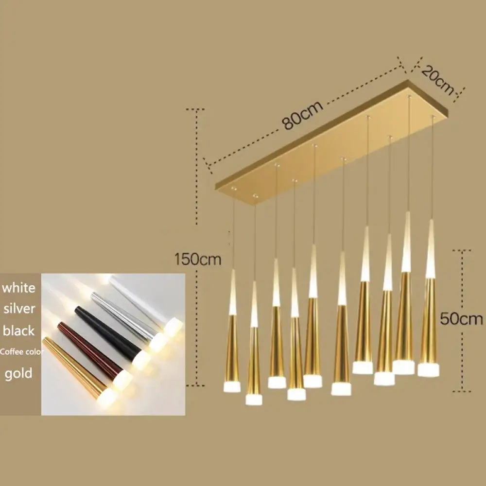 Modern Multi-Head Pendant Light for Dining Room in Five Finishes – view 9