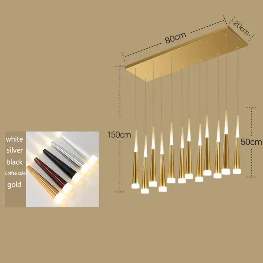 Modern Multi-Head Pendant Light for Dining Room in Five Finishes – view 10