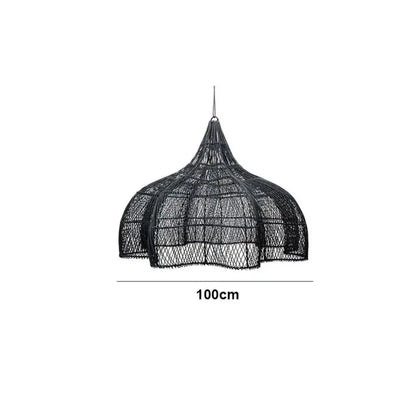 Handmade Petal Rattan Pendant Light for Kitchen Island and Living Room – view 12