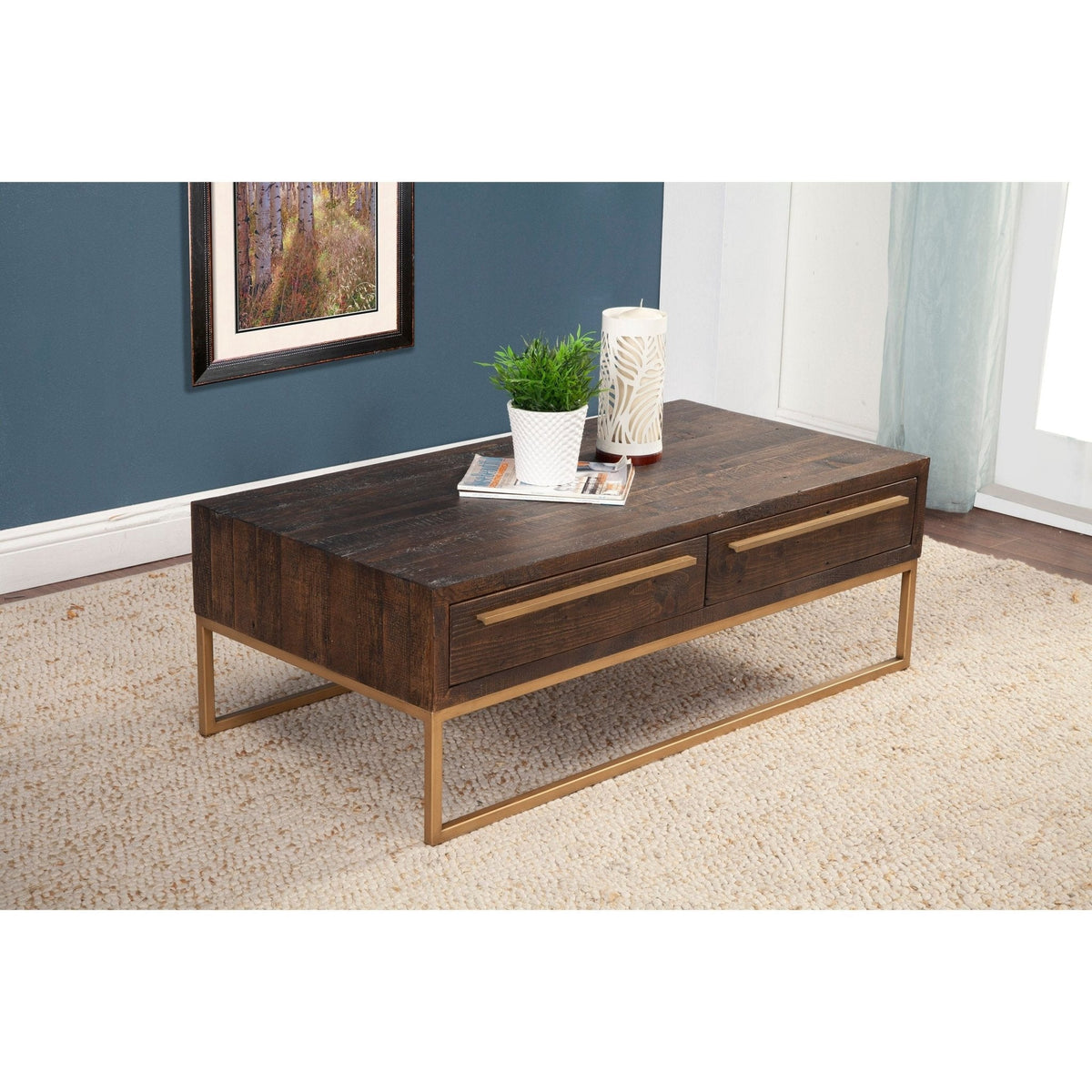 Reclaimed Pine Wood Monterey Coffee Table