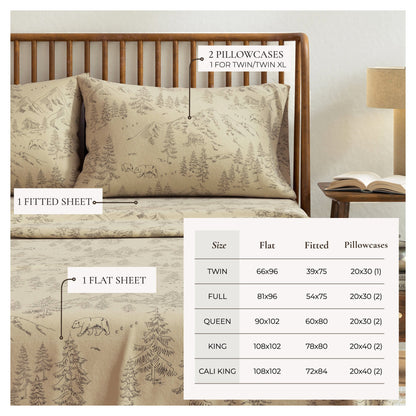 Turkish Cotton Flannel Sheet Set – Stratton Collection – view 62
