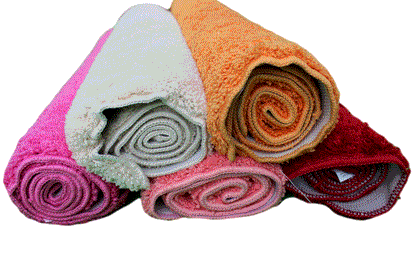Salmon Coral Pink Polyester Microfiber Floor Mat – view 4