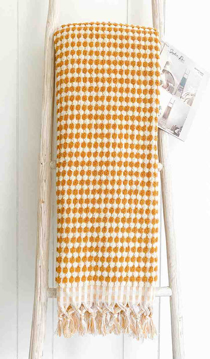 Pom Pom Organic Turkish Cotton Bath Towel, Oversized 550 GSM Jacquard – view 13