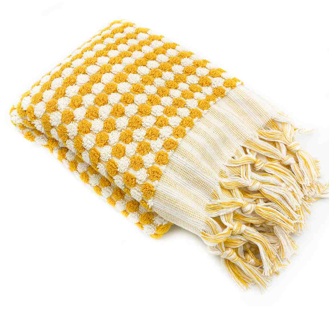 Pom Pom Organic Turkish Cotton Hand Towel, Handwoven 17 x 35 Inch – view 19