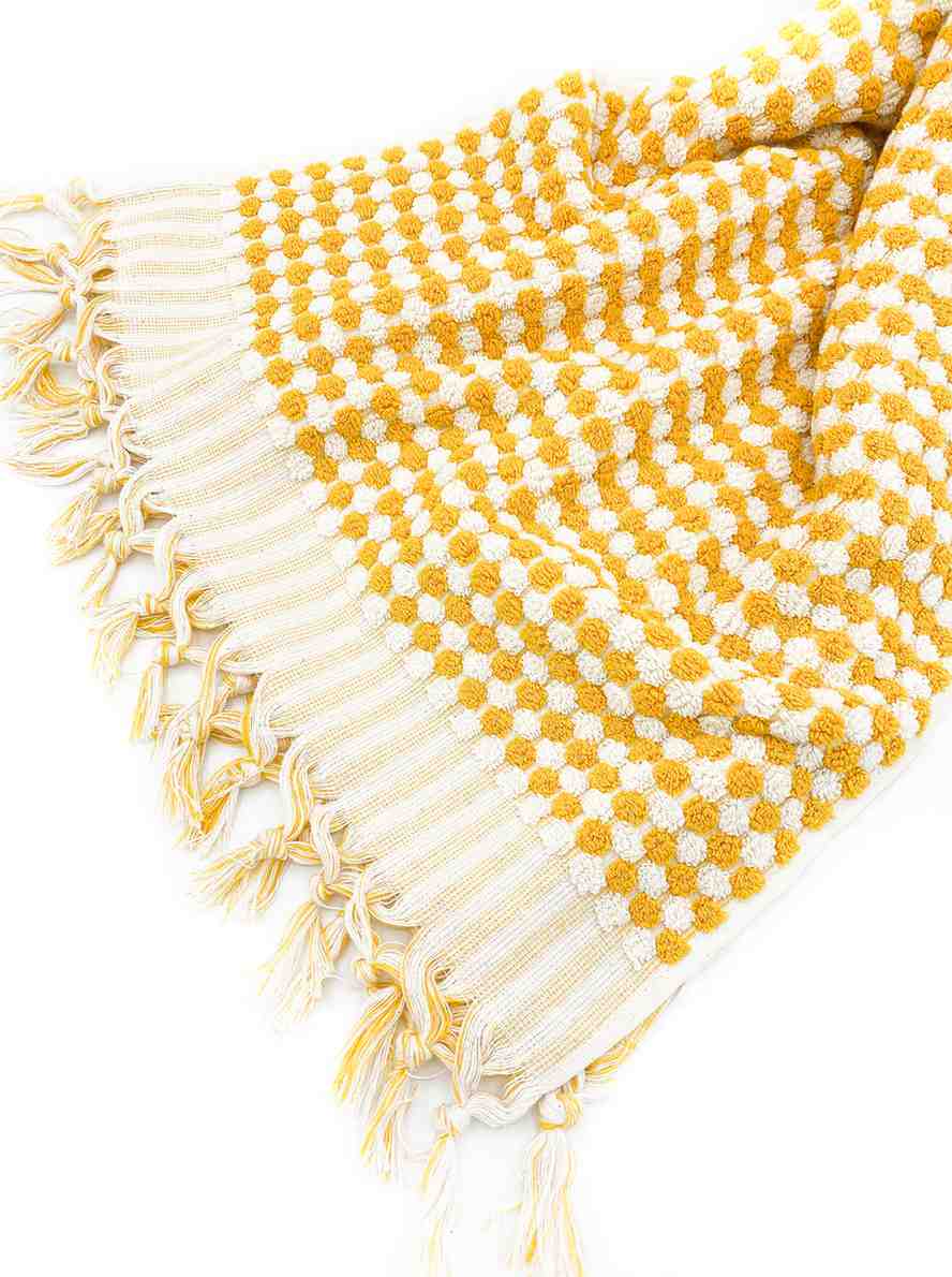 Pom Pom Organic Turkish Cotton Hand Towel, Handwoven 17 x 35 Inch – view 20