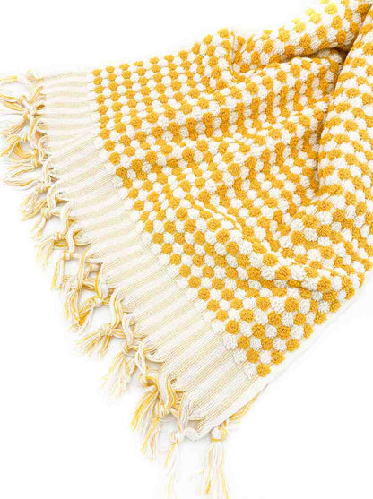 Pom Pom Organic Turkish Cotton Hand Towel, Handwoven 17 x 35 Inch – view 20