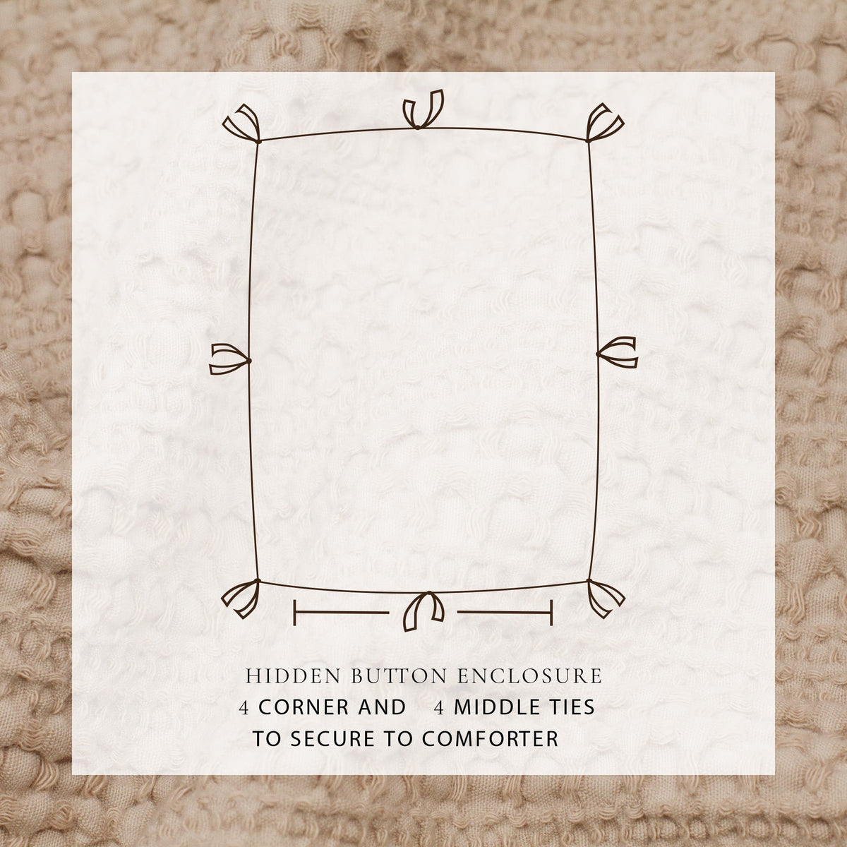 Cotton Honeycomb Waffle Weave Duvet Cover Set – Mattea Collection – view 17