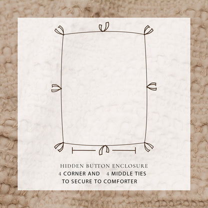 Cotton Honeycomb Waffle Weave Duvet Cover Set – Mattea Collection – view 17