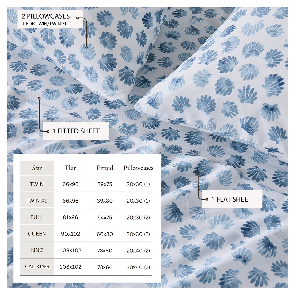 Coastal Printed Microfiber Sheet Set – Newport Collection – view 43