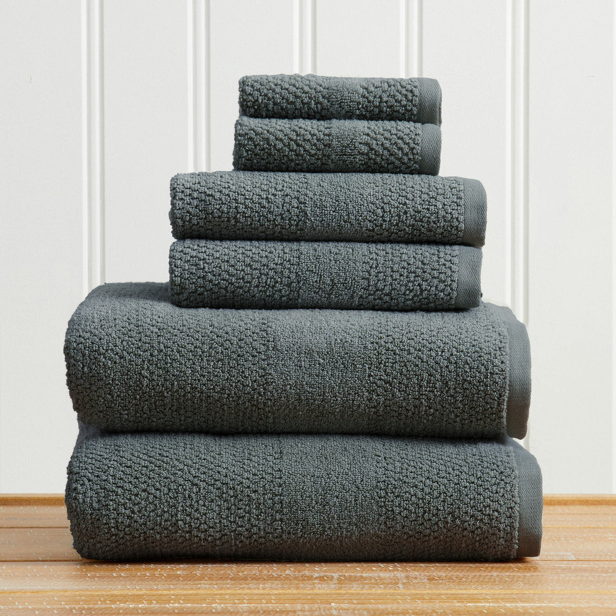 100% Cotton Rice Weave Textured Bath Towel Set – Marbella Collection – view 85