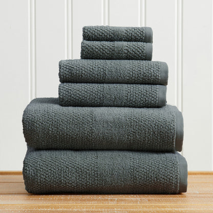 100% Cotton Rice Weave Textured Bath Towel Set – Marbella Collection – view 85