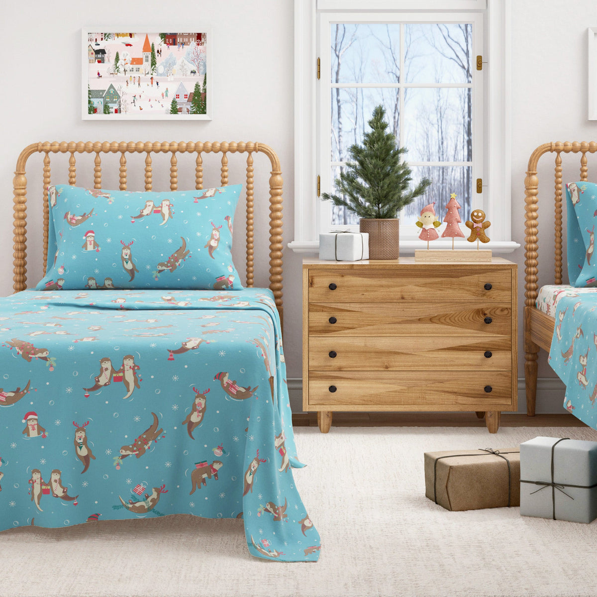 Turkish Cotton Christmas Flannel Sheets – Whittaker Holiday Prints – view 50