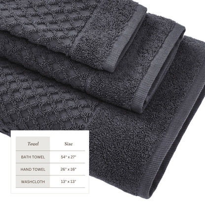Cotton Diamond Waffle Weave Bath Towel Set – Grayson Collection – view 165