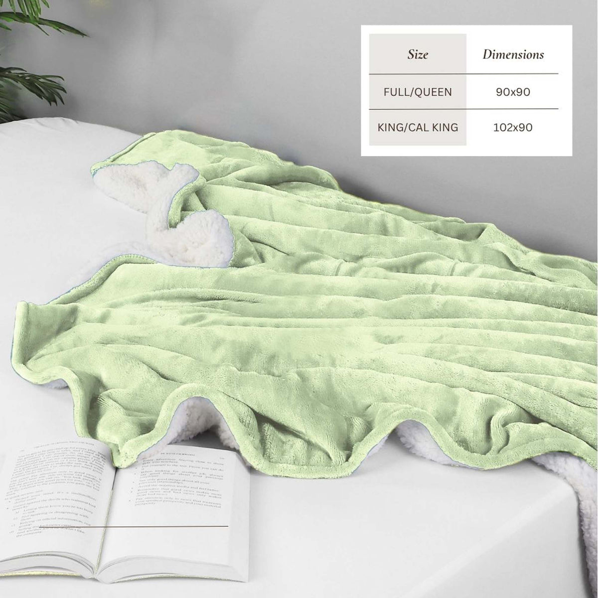 Sherpa Fleece Collection Velvet Plush Sherpa Bed Blanket, Reversible – view 62