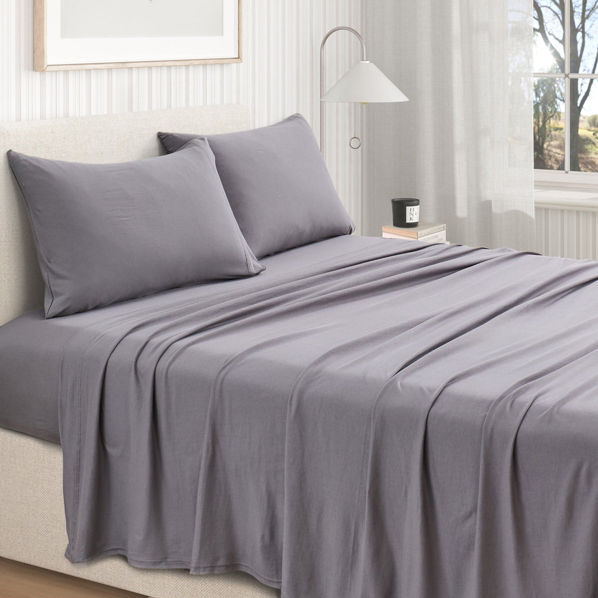 Viscose from Bamboo and Cotton Blend Jersey Knit Sheet Set – view 24