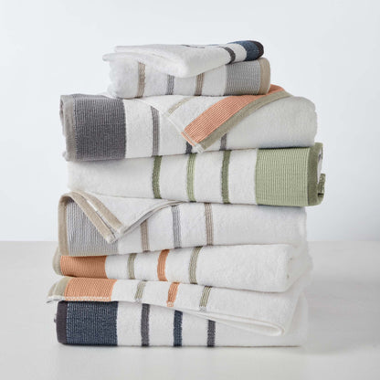 Decorative Cotton Stripe Bath Towel Set – Noelle Collection – view 69