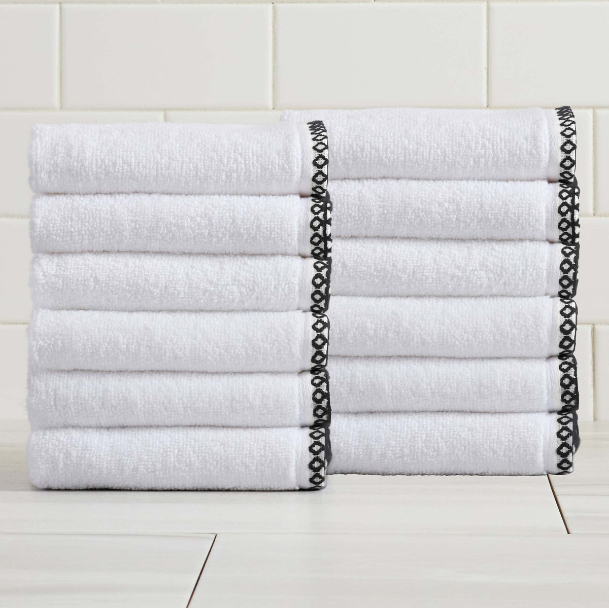 Valery Collection Border-Stitched Cotton 6-Piece Towel Set – view 19