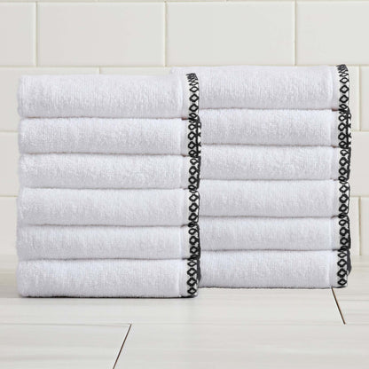 Valery Collection Border-Stitched Cotton 6-Piece Towel Set – view 19